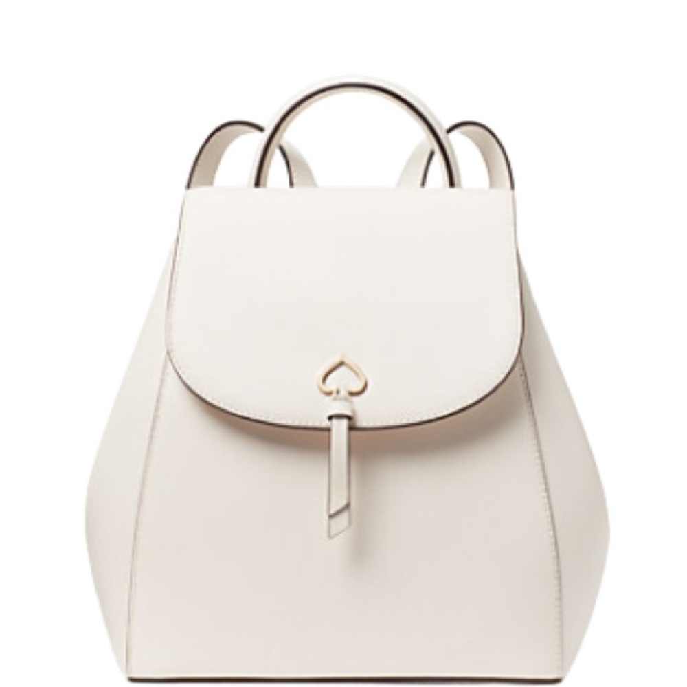 Kate Spade Adel Medium Flap Backpack- Ivory